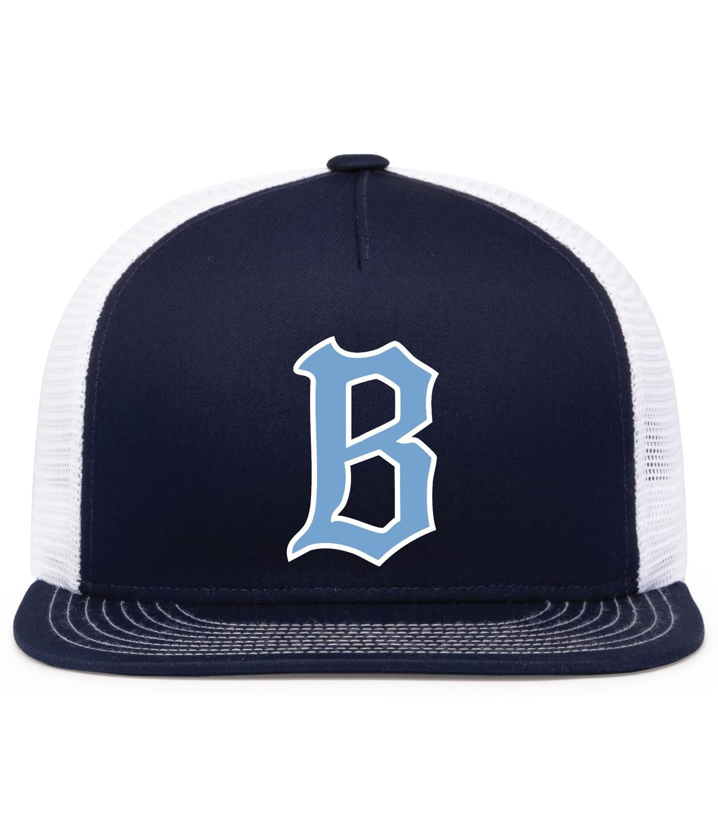 BlackJacks Baseball - D-Series 5-Panel Trucker Snapback - Navy/White