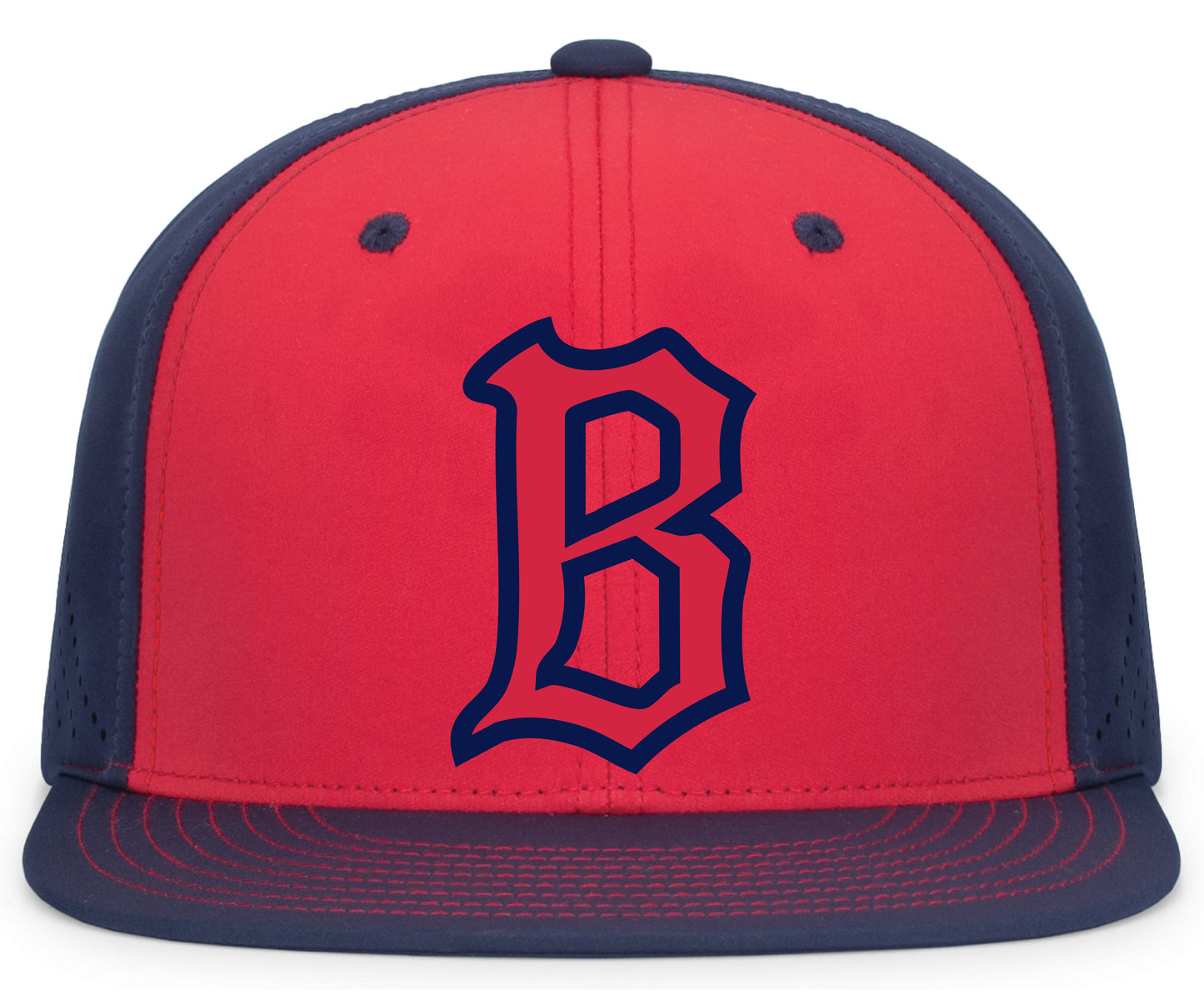 BlackJacks Baseball - Premium Lightweight Perforated PacFlex: Red/Navy/Red