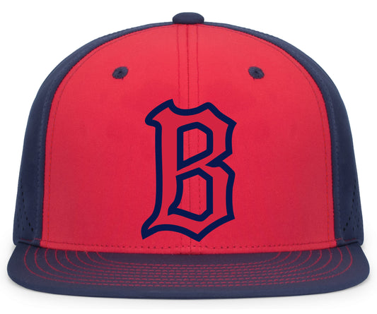 BlackJacks Baseball - Premium Lightweight Perforated PacFlex: Red/Navy/Red