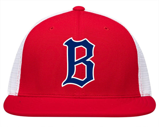 BlackJacks Baseball (team Hat) - Premium M2 Performance Trucker FlexFit - Red/White/Red