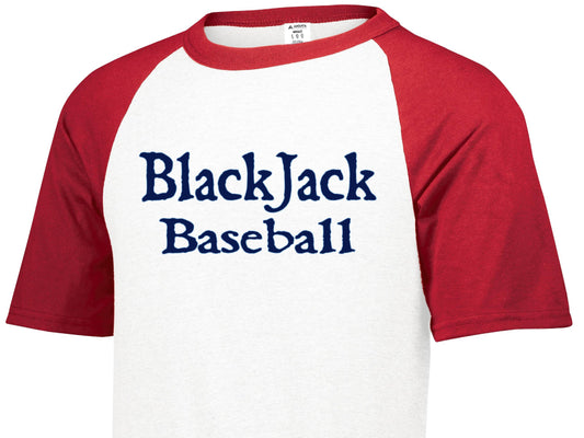 BlackJack Baseball - Augusta Sportswear - Youth Baseball SS tee 2.0 - Red/White
